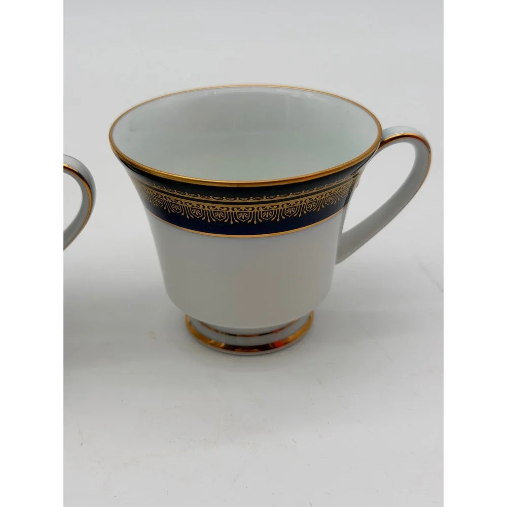 Legacy by Noritake Vienna 2796 Cobalt Blue Gold Trim Cup Saucer Set